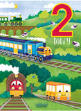 Choo-Choo Trains - 2nd birthday card