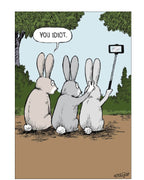 Speed Bump Rabbit Selfie - Funny Card