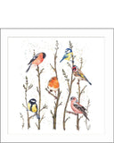 British Garden Birds by Maria Belen Galizzi - blank greetings card