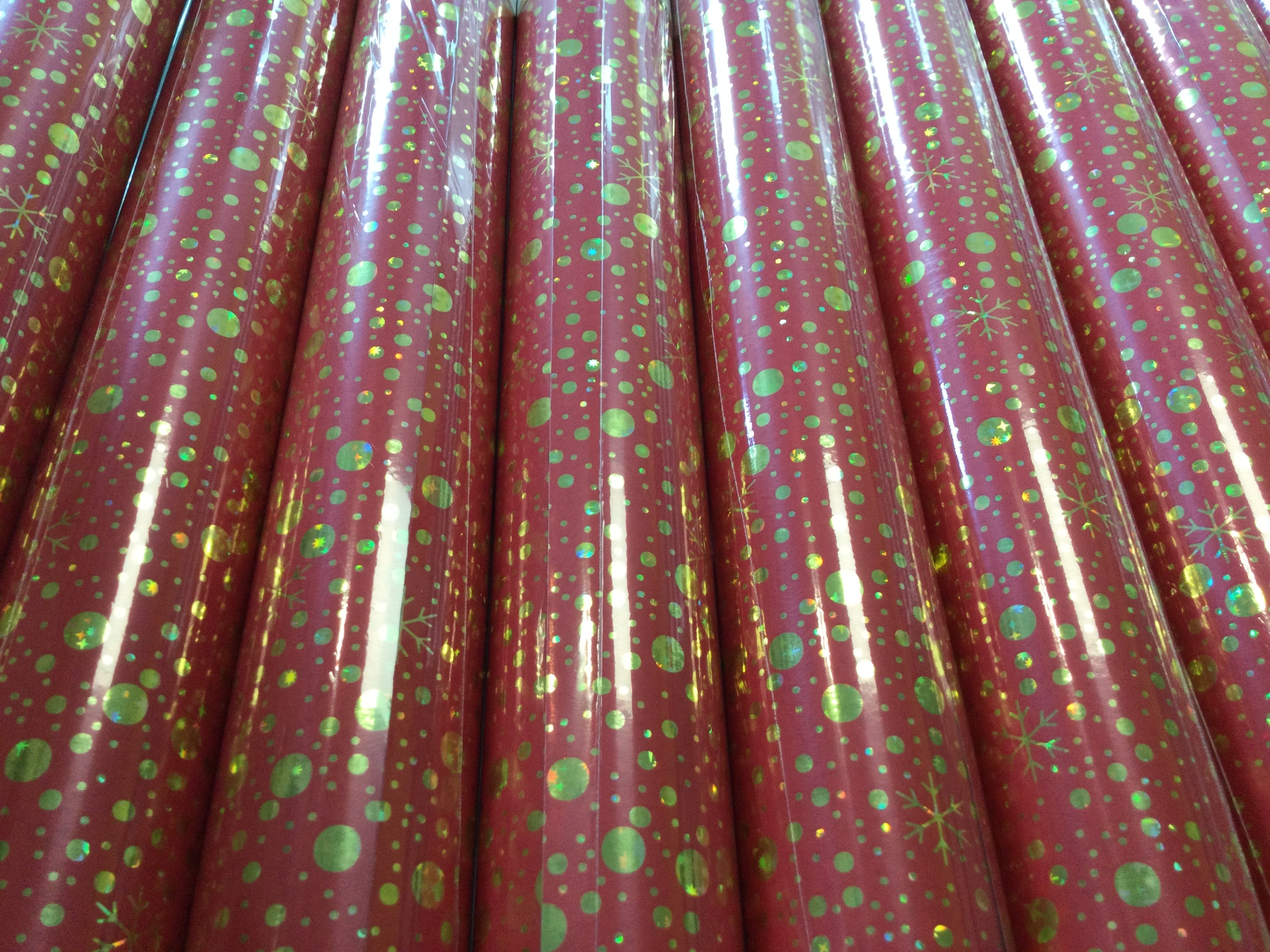 Rolled Wrap Red Think of Me Magical Foils - Wrapping Paper