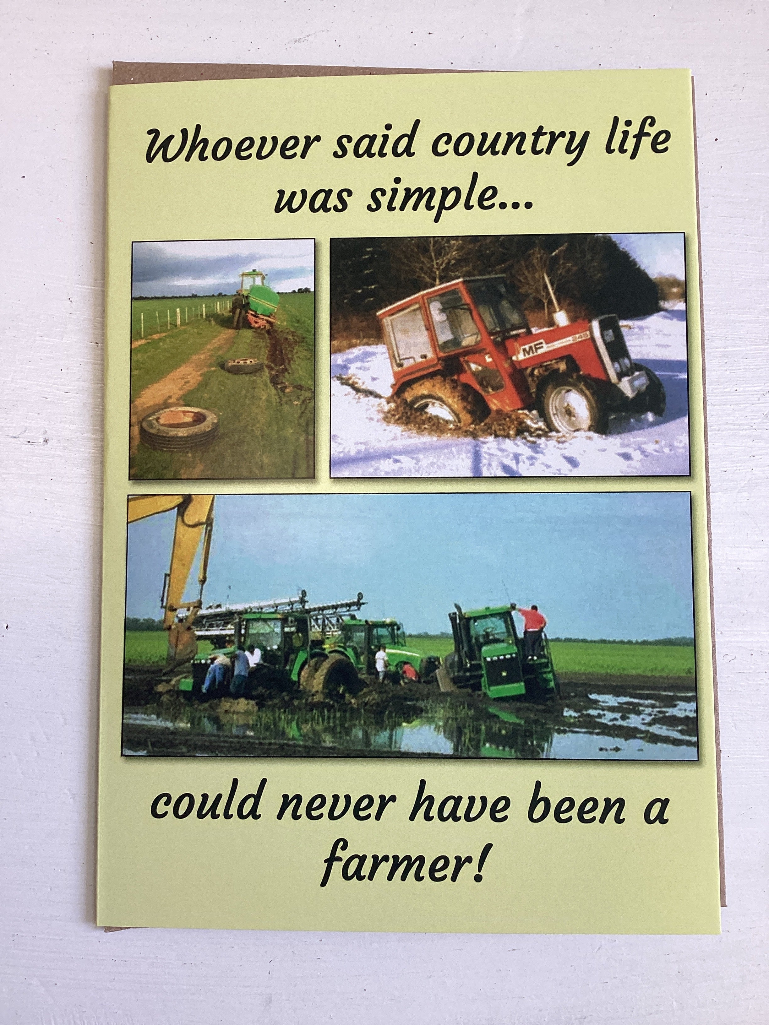 Simple country life - Cowshed birthday card