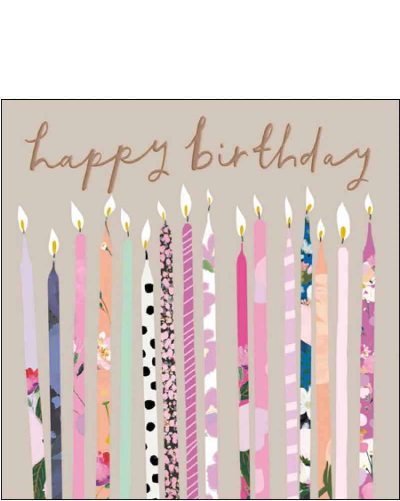 Colourful candles - birthday card