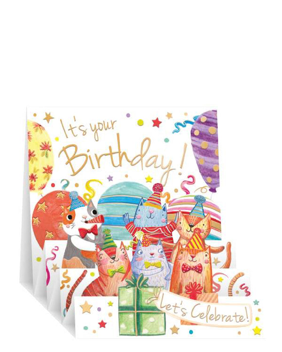 Fun cats - Pop-up birthday card