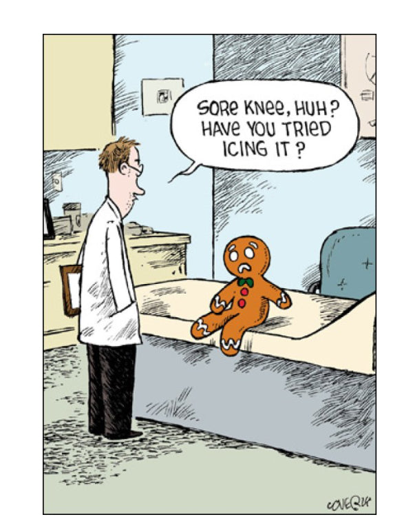 Sore knee - Speed Bump greetings card