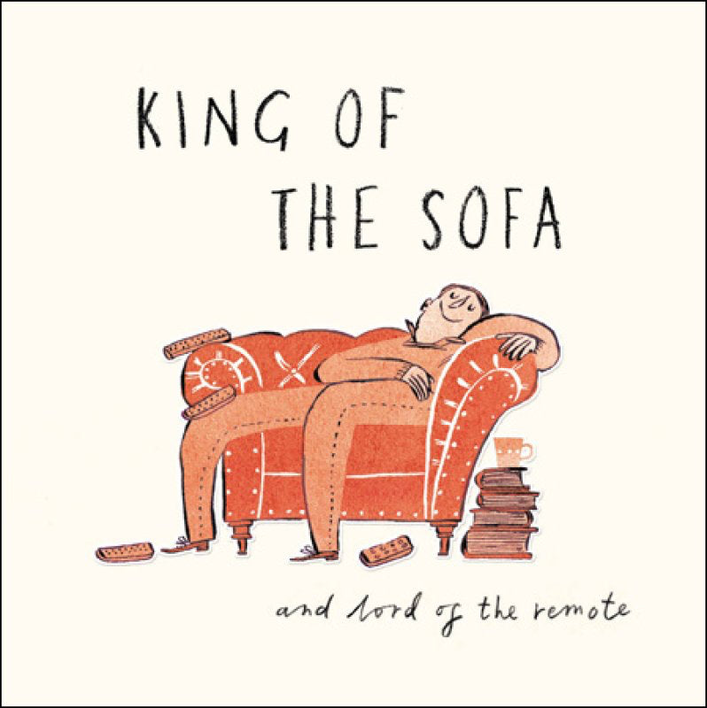 King of the Sofa - birthday card