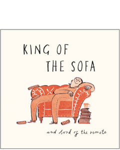 King of the Sofa - birthday card