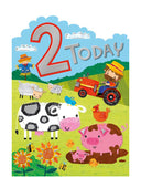 On the farm - 2nd birthday card