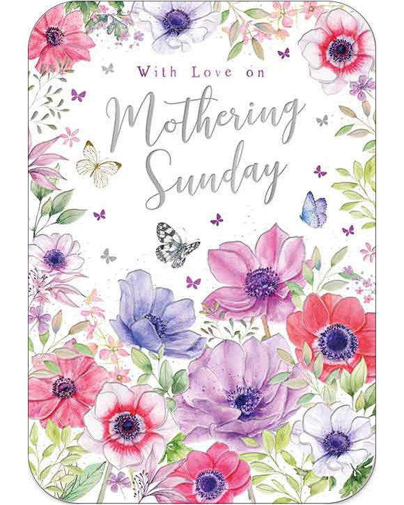 With love on Mothering Sunday card