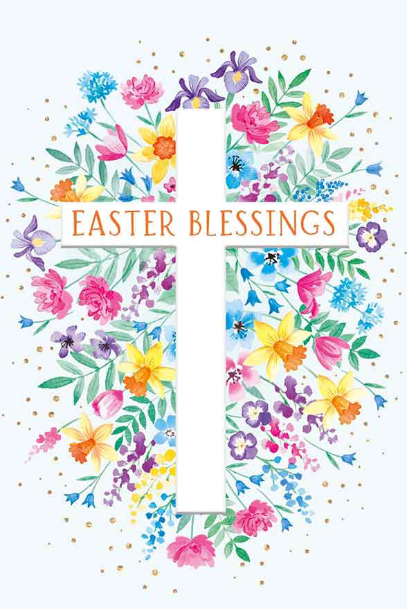 White cross  - Pack of 4 Easter cards