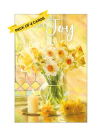 Daffodils at church - Pack of 4 Easter cards