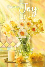 Daffodils at church - Pack of 4 Easter cards