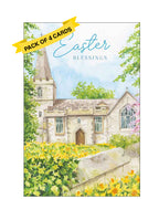 Country church - Pack of 4 Easter cards