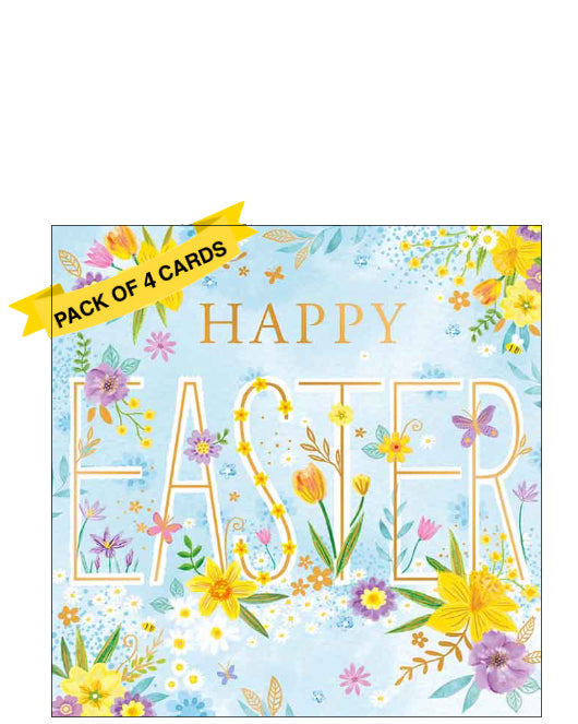 Happy Easter - Pack of 4 Easter cards