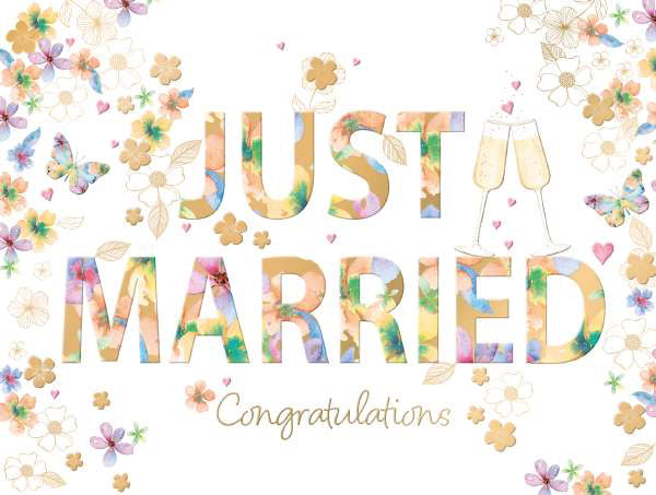Just Married - Wedding card