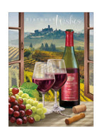 Wine & countryside - Birthday card