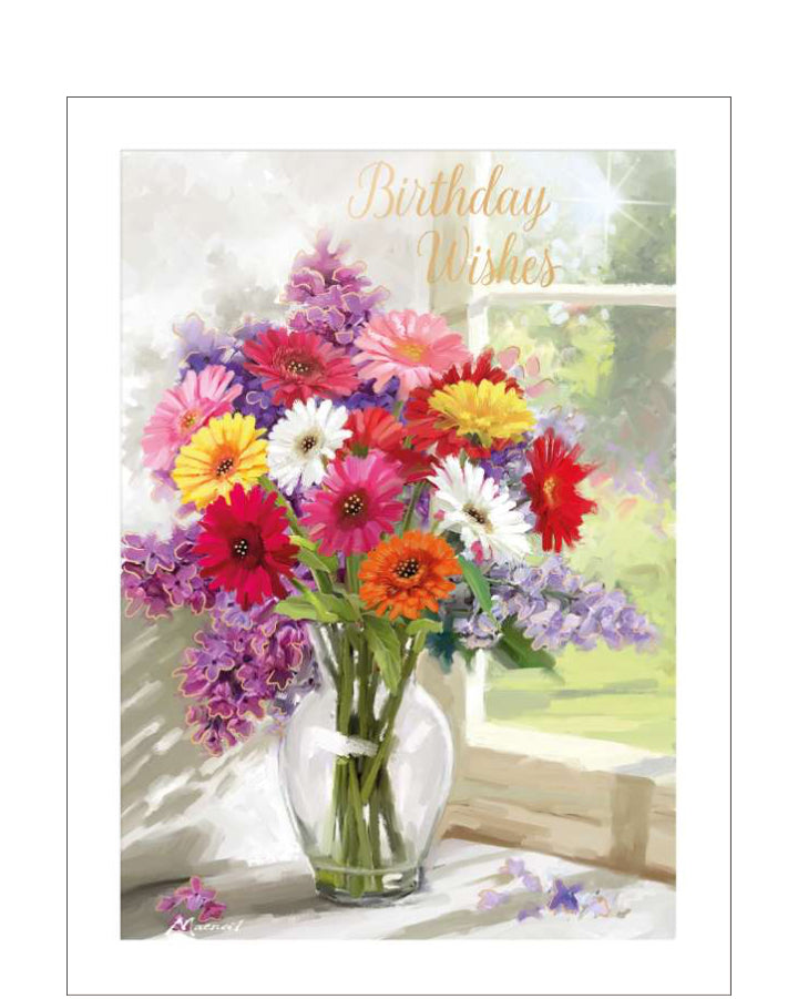 Vase of flowers - Birthday card