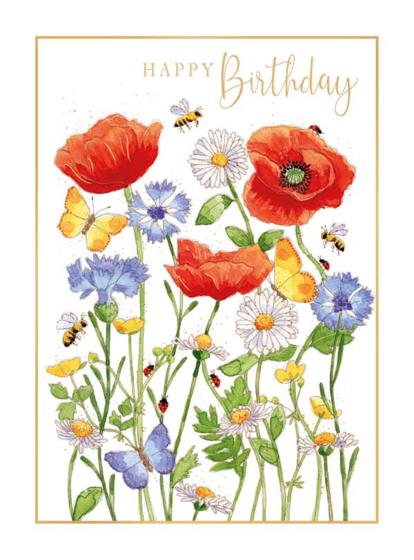 Wild flowers - Birthday card