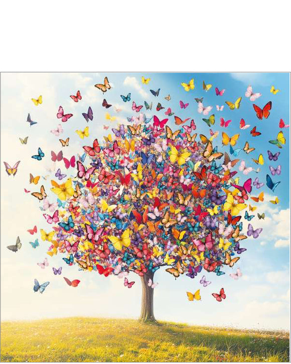 Butterfly tree - blank greeting card