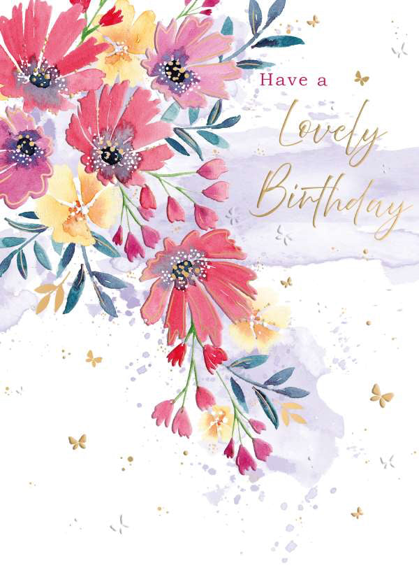 Floral birthday card