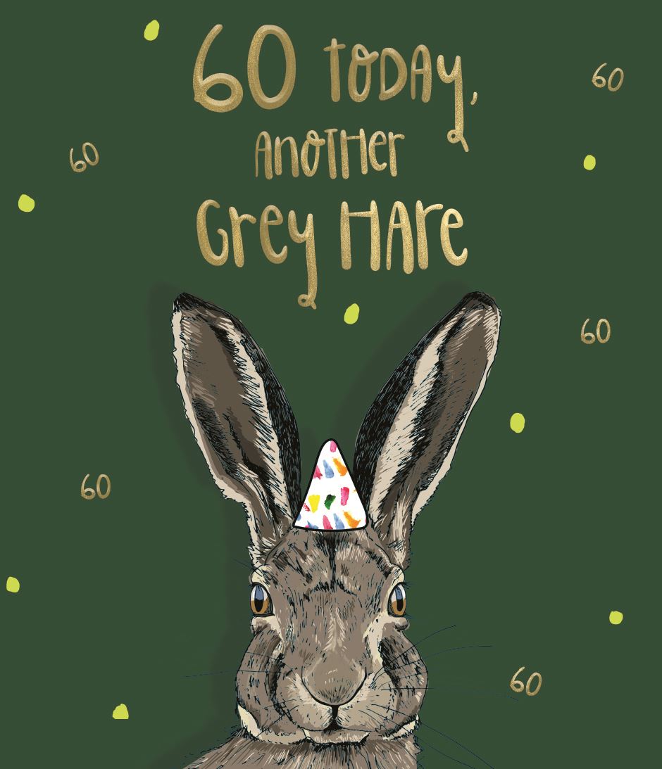 60 Today, Grey He - 60th Birthday Card