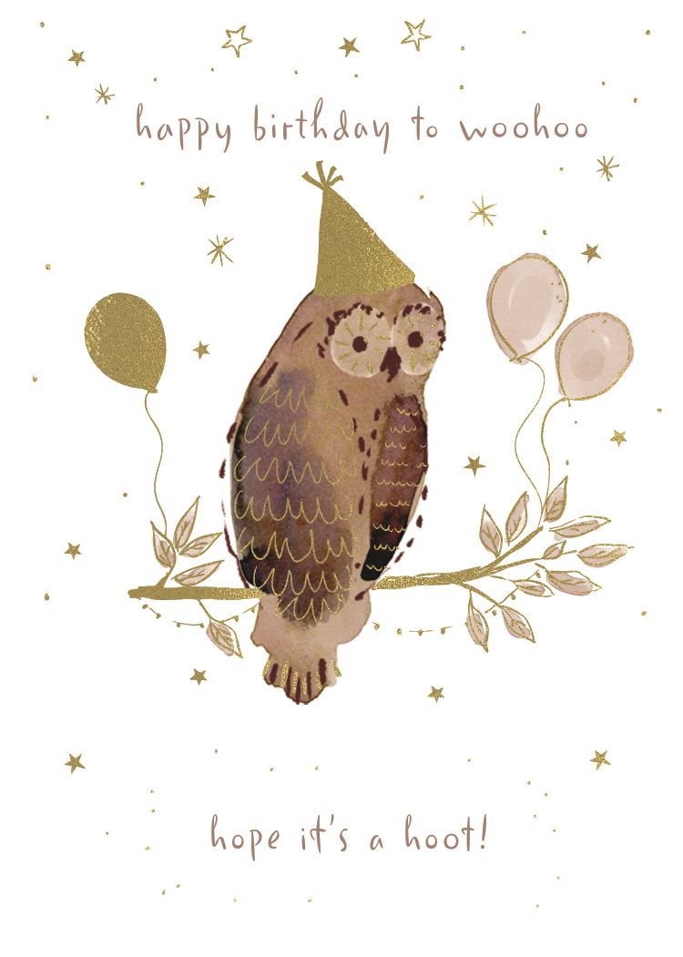 A Hoot birthday card