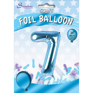 7 - 30"  Blue  helium balloon