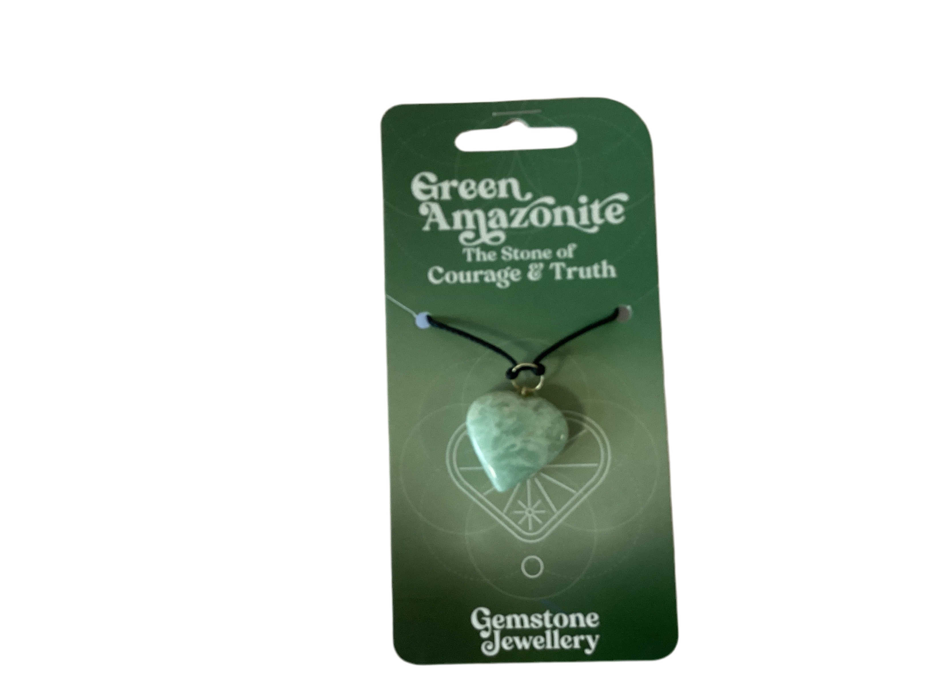 Green Amazonite heart - Gemstone jewellery
