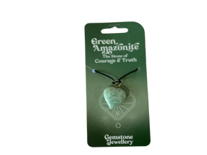 Green Amazonite heart - Gemstone jewellery