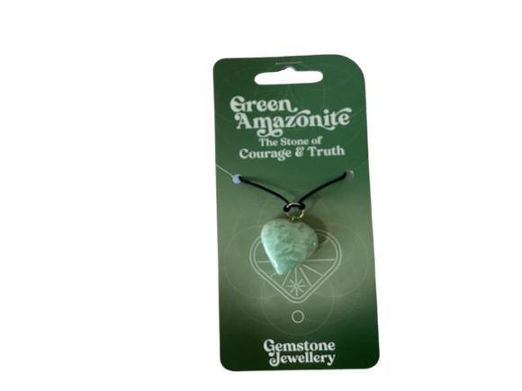 Green Amazonite heart - Gemstone jewellery