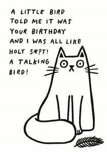 A Talking  bird! - birthday card