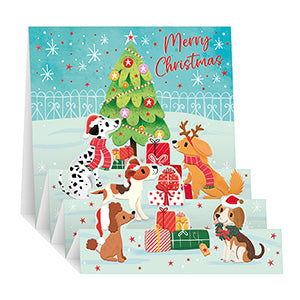 Dogs at Christmas - Pop up Christmas card