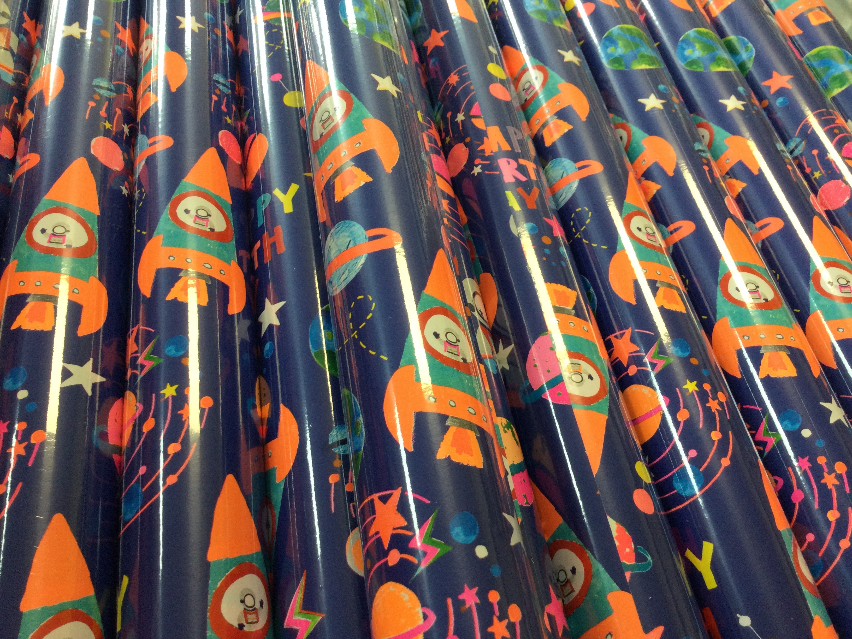 Rolled Wrap Rocket Boy - Wrapping Paper