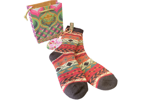Powder cosy socks - russet