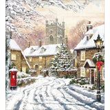 Church in the snow  - Pack of 5 charity Christmas cards