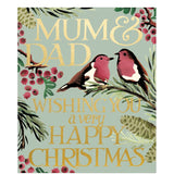 This beautiful Christmas card for a special mum and dad is decorated in Emma Bridgewater's inimitable style, with a pair of robins perched on a holly branch. Embossed gold text on the front of the card reads "For a Wonderful Granddaughter Happy Christmas".

Emma Bridgewater's range of greetings cards has been created together Woodmansterne cards. A perfect pairing of companies with quality at their heart. Each Emma Bridgewater card is printed in the UK on paper from responsible sources.