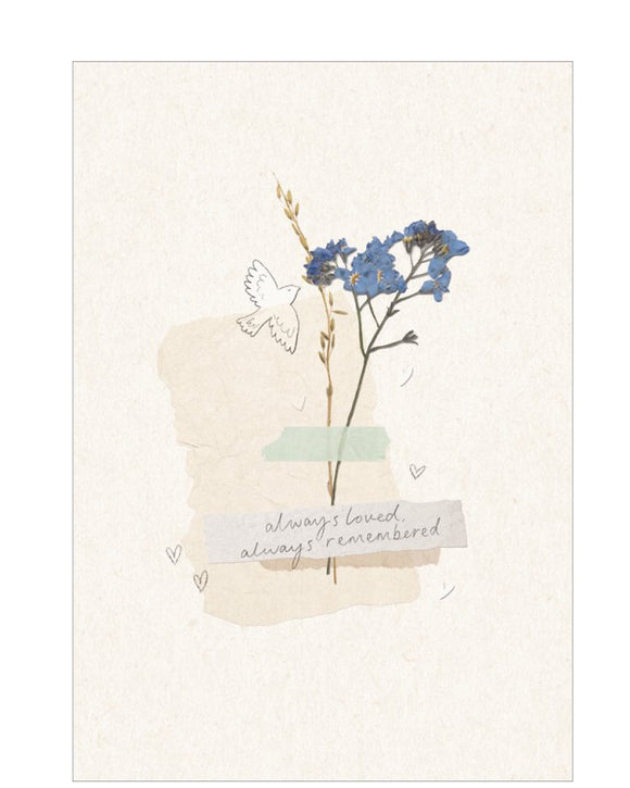 Always loved, always remembered - sympathy card