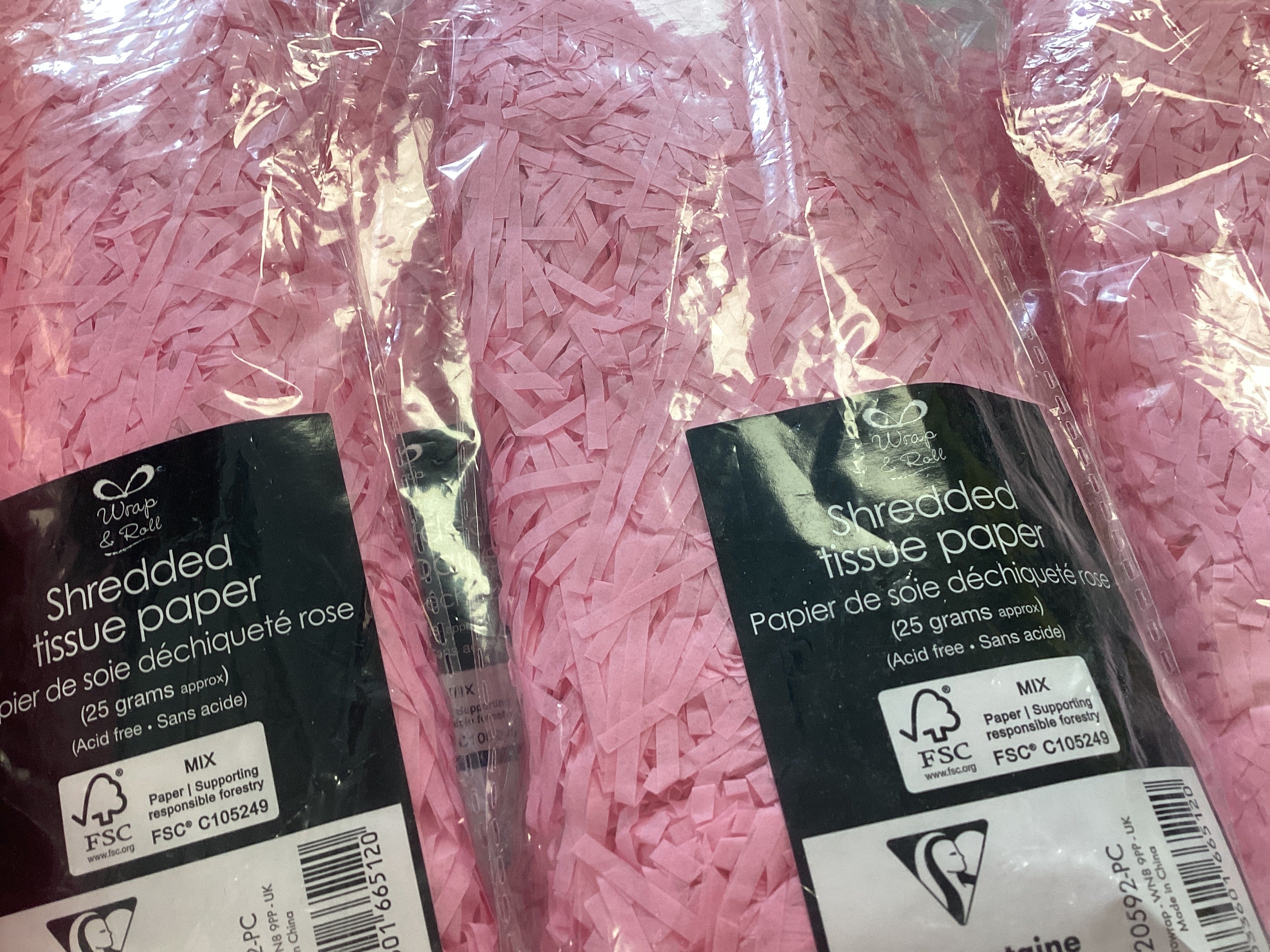 Pink - Shredded Tissue Paper