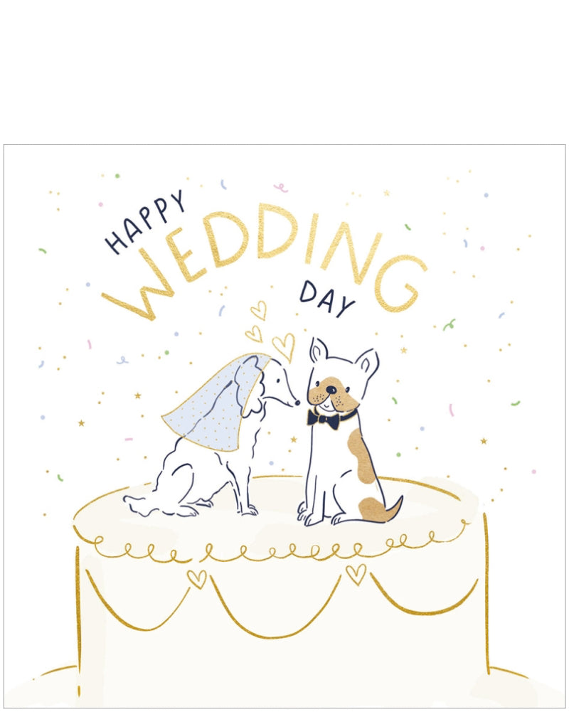 Puppy love - Wedding Day card