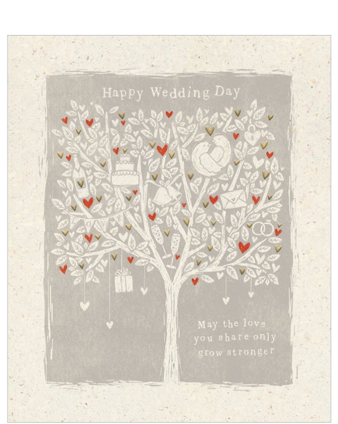 May the love you share grow stronger - Wedding Day card