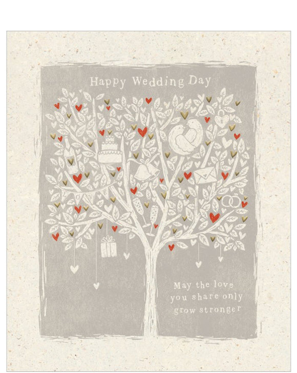 May the love you share grow stronger - Wedding Day card