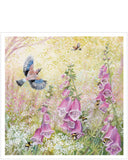 Foxgloves by Lucy Grossmith - blank greetings card
