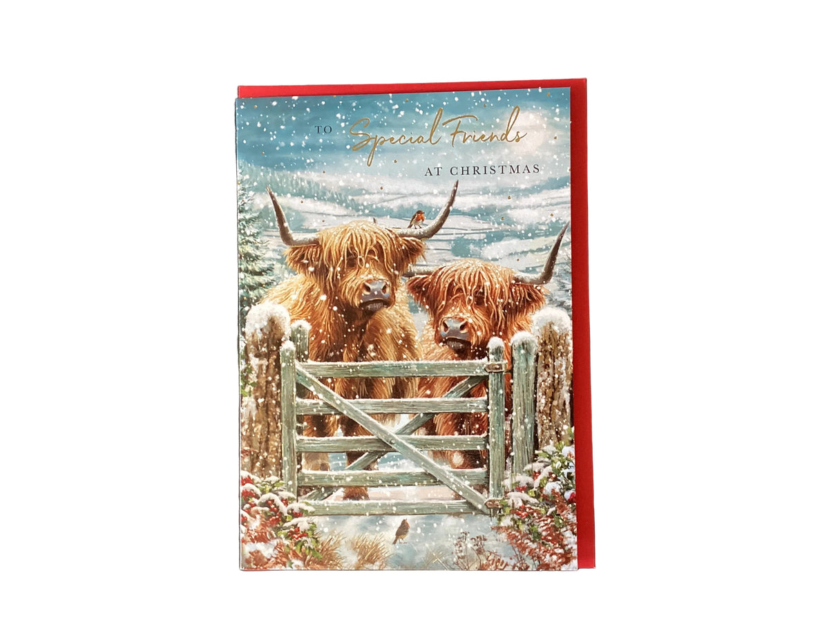 Special friends, Highland cows - Christmas card