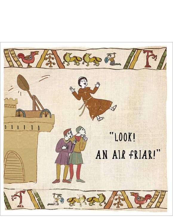 Air Friar - Hysterical Heritage funny greetings card