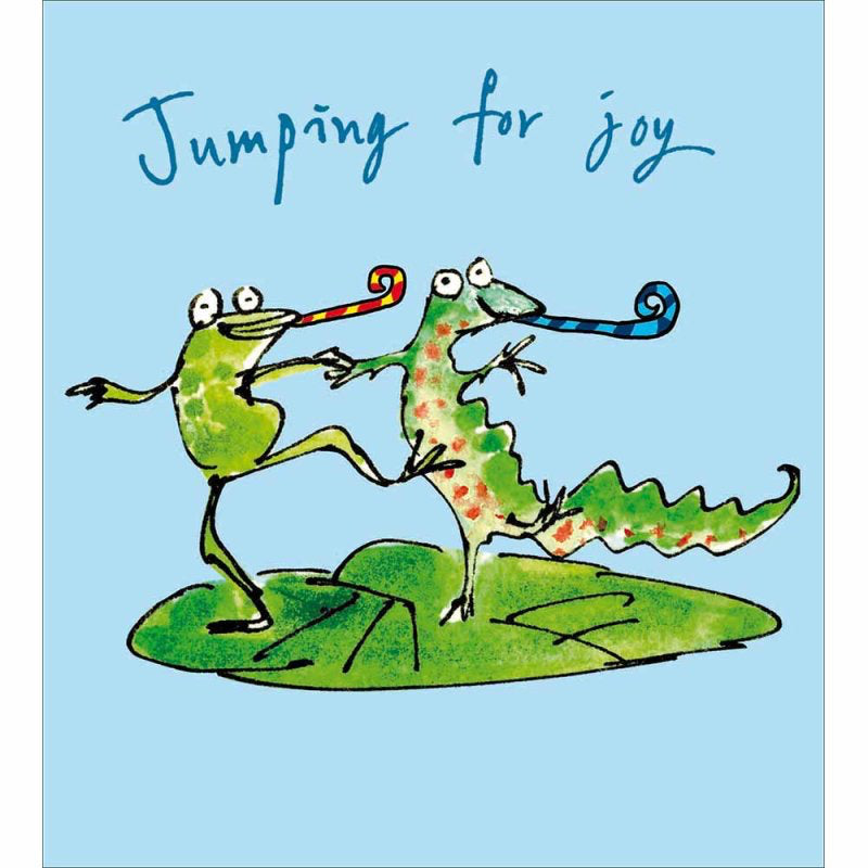 Jumping for joy - congratulations card