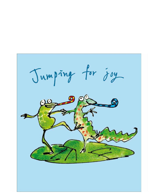 Jumping for joy - congratulations card