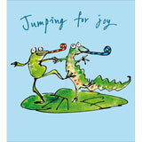 Jumping for joy - congratulations card