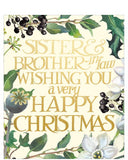 Sister and Brother in Law - Emma Bridgewater Christmas card