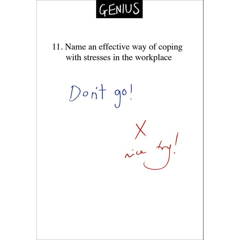 Stress in the workplace - funny greetings card