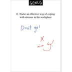 Stress in the workplace - funny greetings card