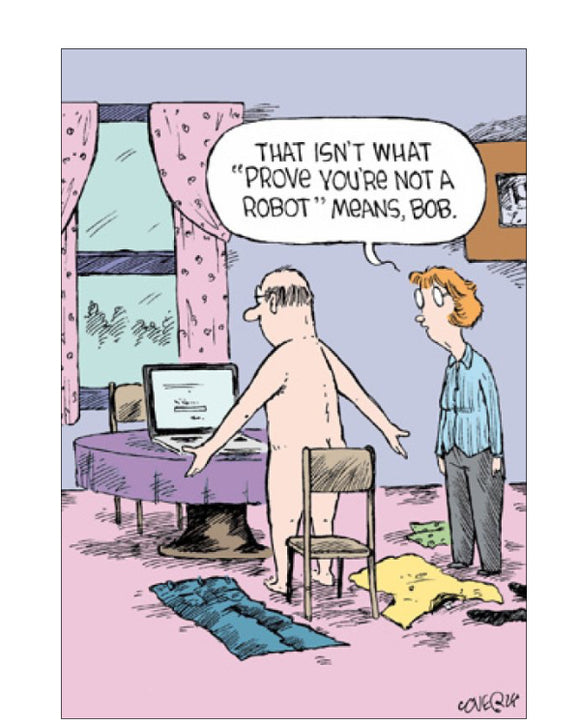 Prove you’re not a robot - Speed Bump funny card